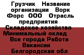 Грузчик › Название организации ­ Ворк Форс, ООО › Отрасль предприятия ­ Складское хозяйство › Минимальный оклад ­ 1 - Все города Работа » Вакансии   . Белгородская обл.